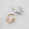 DEER BOTANICAL WREATH MULTI CZ MARQUISE CLUSTE 316L SURGICAL STEEL SEPTUM HINGED SEGMENT RING
